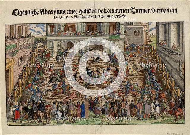 German Knight Tournament, ca 1530. Artist: Anonymous  