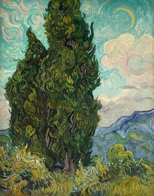 Cypresses, 1889. Creator: Vincent van Gogh.