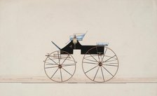 Design for 4 seat Phaeton, no top (unnumbered), 1850-70. Creator: Brewster & Co.