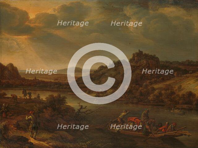 River view with ferry, 1655. Creator: Herman Saftleven the Younger.