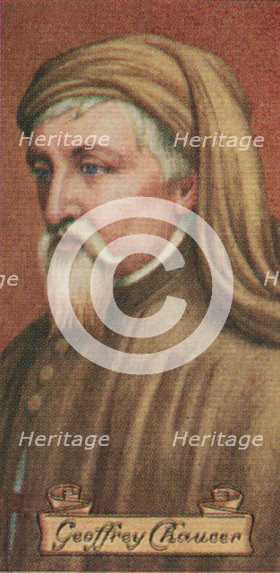 Geoffrey Chaucer, taken from a series of cigarette cards, 1935. Artist: Unknown