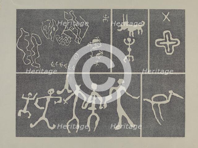 Petroglyph - Animal, 1935/1942. Creator: Lala Eve Rivol.