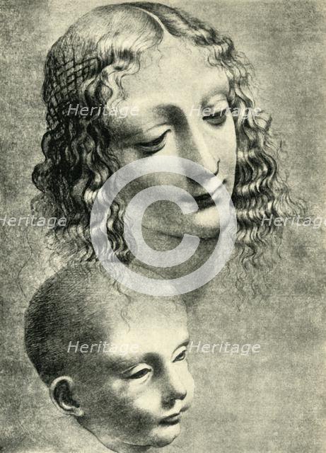 Heads of the Virgin and Child, c1492-1494, (1943). Creator: Giovanni Antonio Boltraffio.