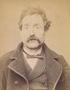 Jacob. Georges, Gustave. 43 ans, né à Paris XVIIe. Journalier. Anarchiste. 27/2/94., 1894. Creator: Alphonse Bertillon.