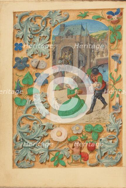 The Massacre of the Innocents; Crohin-La Fontaine Hours, (about 1480-1485?). Creators: Master of the Dresden Prayer Book, Workshop of the Master of the Dresden Prayer Book.