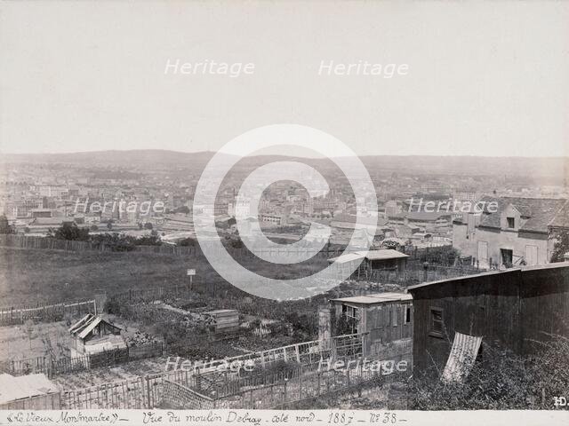 Panorama. - Montmartre seen from the Debray windmill, north side, 1887. 18th arrondissement, Paris. Creator: Henri Daudet.