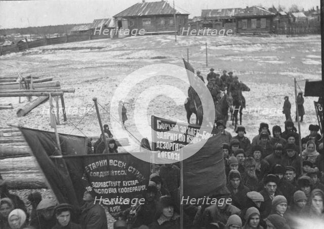 Preparing for the rally, 1927. Creator: Unknown.