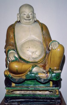 Ming Dynasty stoneware figure of Budah, 15th century. Artist: Unknown
