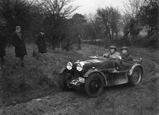 MG M type of RK Nicholson at the Sunbac Colmore Trial, near Winchcombe, Gloucestershire, 1934. Artist: Bill Brunell.