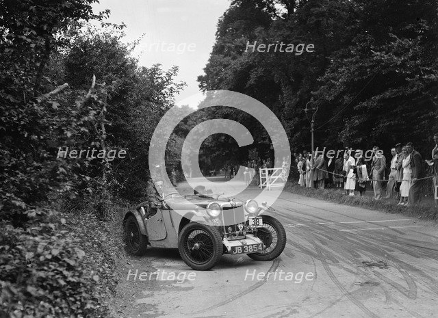 JA Bastock's MG PA, winner of a silver award at the MCC Torquay Rally, July 1937. Artist: Bill Brunell.