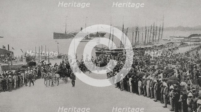 Arrival of Captain-General Andrés González Muñoz, San Juan, Puerto Rico, 11 January 1898. Creator: Unknown.