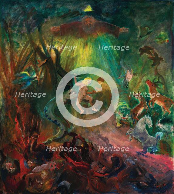 The expulsion from paradise. The Fall of Man, . Creator: Laske; Oskar (1874-1951).