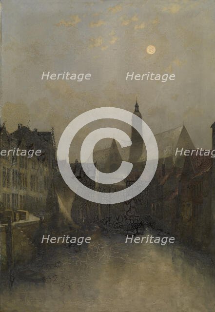 The Koolvliet in Antwerp, mid-late 19th century. Creator: Egidius Franciscus Leemans.