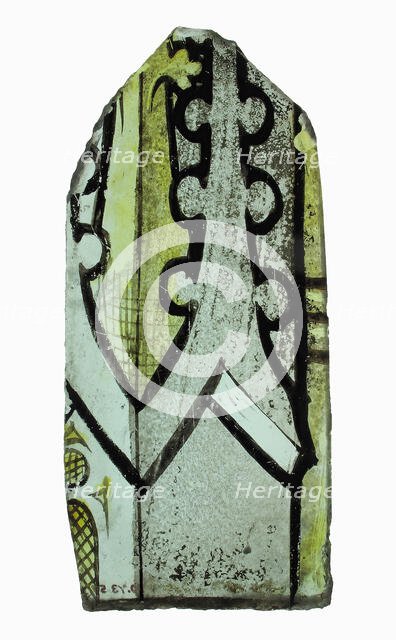 Glass Fragment, European, 15th century. Creator: Unknown.