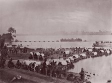 Wagon Train at Port Royal, Rappahannock River, 1861-65. Creator: Andrew Joseph Russell.