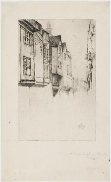 Wych Street, London, 1877. Creator: James Abbott McNeill Whistler.