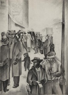 Harlem Street Scene, ca.1935 - 1943. Creator: Charles Henry Alston.
