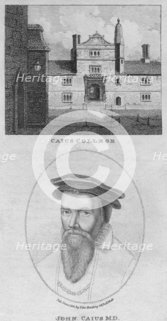 'Caius College; John Caius M.D.', 1801. Creator: Edward Harding.