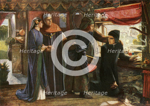 'Dante Drawing the Angel', 1853, (c1912). Artist: Dante Gabriel Rossetti.