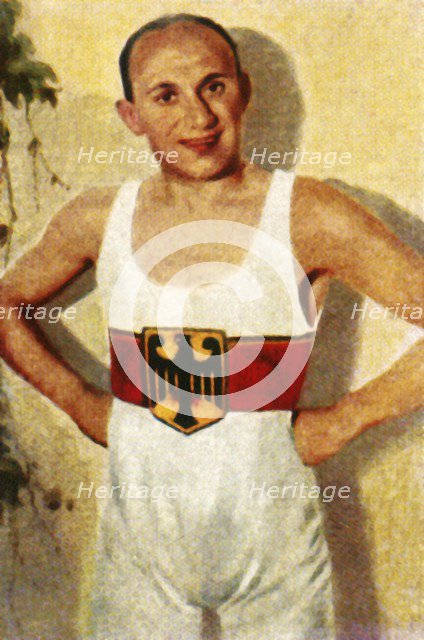 Kurt Leucht, German bantamweight wrestling champion, 1928. Creator: Unknown.