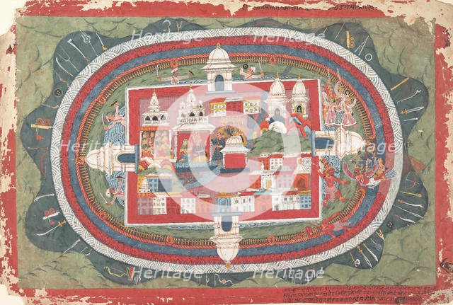 Page from a Dispersed Bhagavata Purana Manuscript (Life of Krishna), ca. 1775. Creator: Unknown.