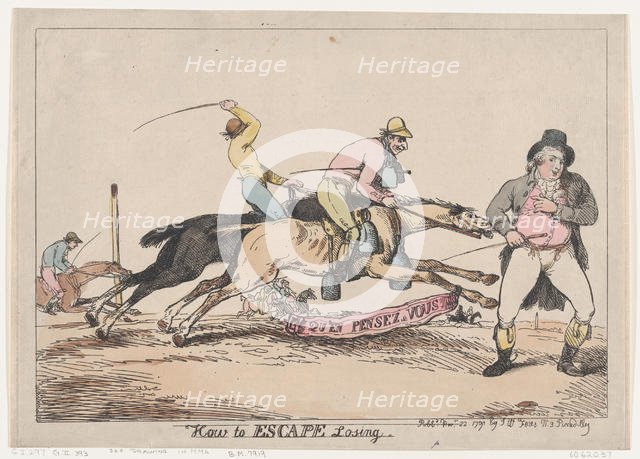 How to Escape Losing, November 22, 1791., November 22, 1791. Creator: Thomas Rowlandson.