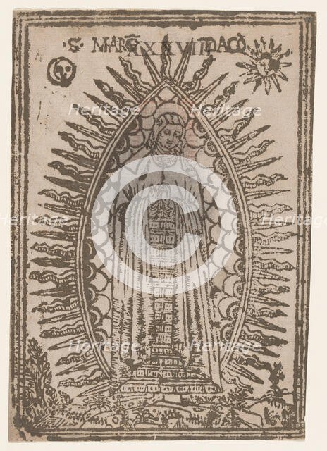 Saint Margaret of Cortona surrounded by rays of light, ca. 1450-1500., ca. 1450-1500. Creator: Anon.