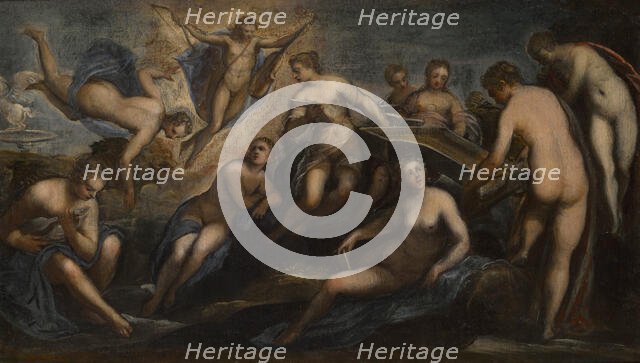 Apollo and the Muses, about 1580. Creator: Domenico Tintoretto.