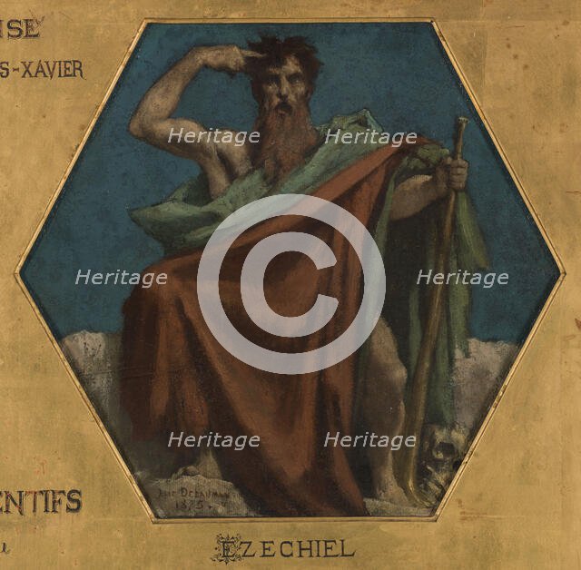 Esquisse pour l'église Saint François Xavier : Ezéchiel, 1875. Creator: Jules Elie Delaunay.