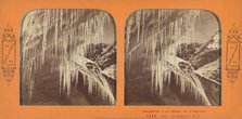 Stalactites a la Source de l'Arveiron pres Chamonix, 1860s. Creator: Adolphe Block.