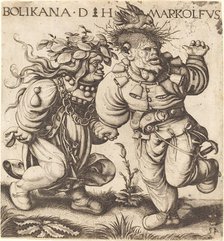 Bolikana and Markolfus, early 16th century. Creator: Daniel Hopfer.