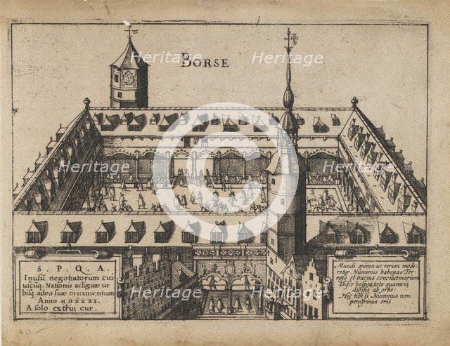 The Old Exchange in Antwerp, Early 17th cen.. Artist: Anonymous  