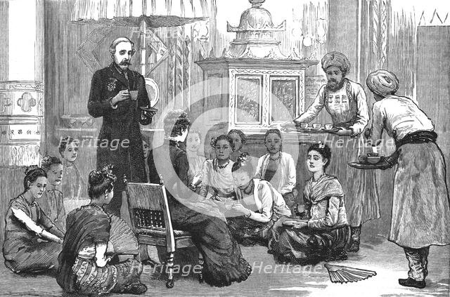'With Lord Dufferin in Burma - Lady Dufferin Receives the Burmese Ladies', 1886. Creator: Unknown.