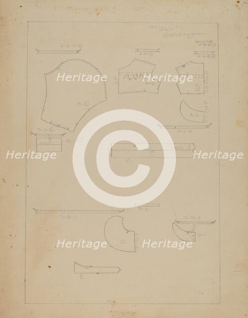 Girl's Dress (Pattern), 1935/1942. Creator: Nancy Crimi.