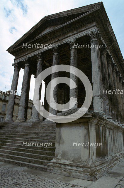 Maison Carree, the only intact Roman temple, 1st century BC Artist: Unknown