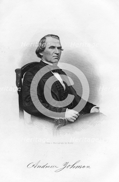 Andrew Johnson, 16th President of the United States, 1862-1867.Artist: Brady