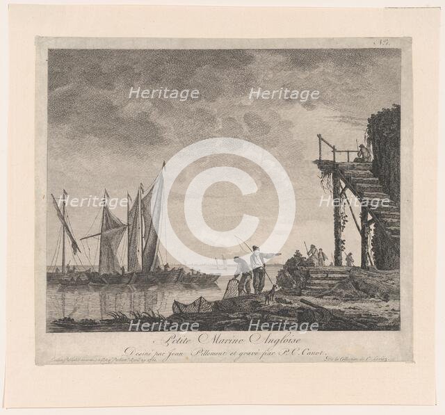 Petite Marine Angloise, 1761. Creator: Pierre-Charles Canot.