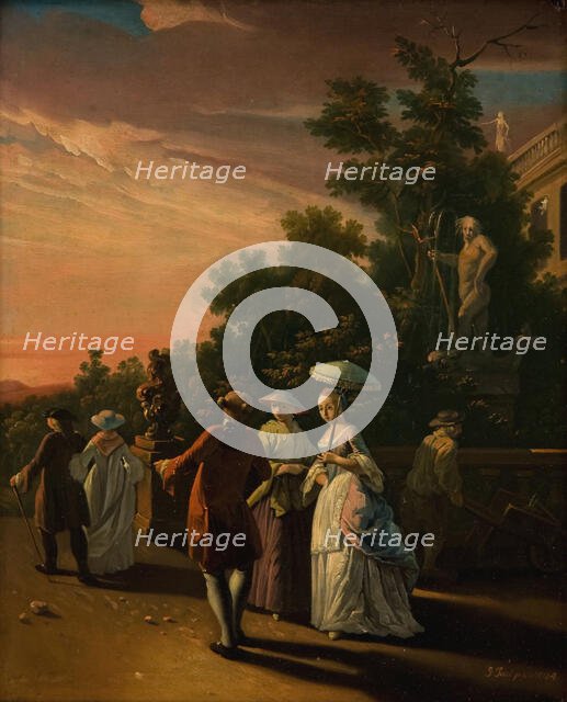 Promenading in a Park, 1764. Creator: Jens Juel.