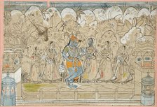 Krishna with Radha and the Gopis of Braj, between c1825 and c1850. Creator: Unknown.