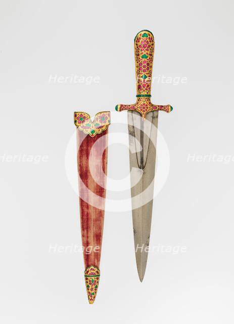 Dagger with Scabbard, Indian, Mughal, 1605-27. Creator: Unknown.
