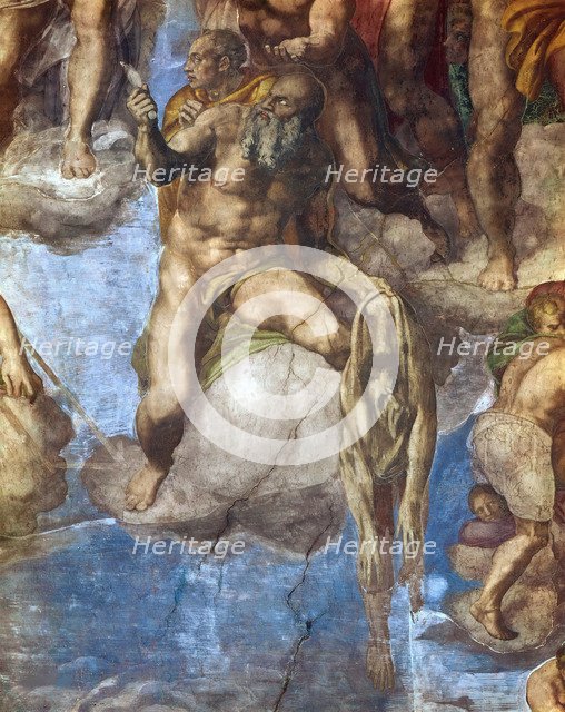 Saint Bartholomew displaying his flayed skin, 1537-1541.