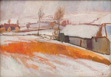 Winter Landscape. Over Kærby Hill., 1917. Creator: Fritz Syberg.