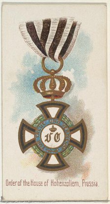 Order of the House of Hohenzollern, Prussia, from the World's Decorations series (N30) for..., 1890. Creator: Allen & Ginter.