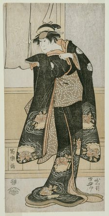 The Actor Iwai Hanshiro lV as Otoma, Daughter of Ohina from Inamuragasaki in Ka..., 1794 (Kansei 6). Creator: Toshusai Sharaku.