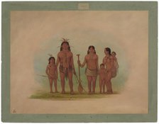 Orejona Chief and Family, 1854/1869. Creator: George Catlin.
