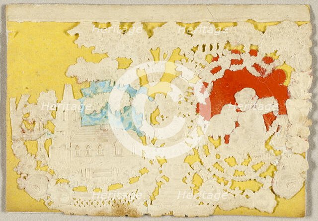 Untitled Valentine (Church and Cupid), 1850/59. Creator: Thomas Wood.