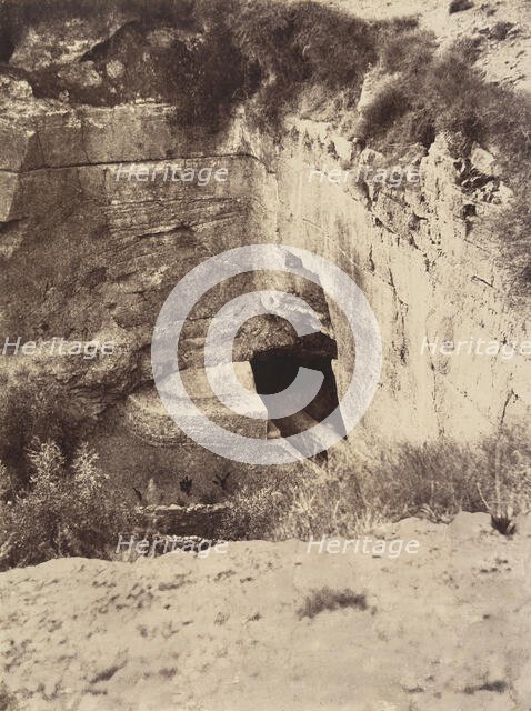 Jérusalem. (Environs) Grotte de Jérémie, 1860 or later. Creator: Louis de Clercq.