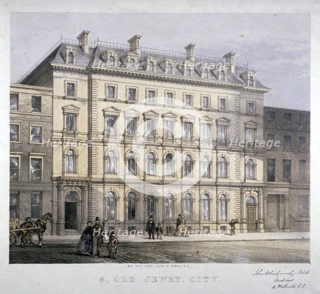 No 8 Old Jewry, City of London, c1865.      Artist: Kell Brothers