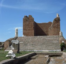 The remains of the Capitol of Ostia, Rome's port, 2nd century. Artist: Unknown