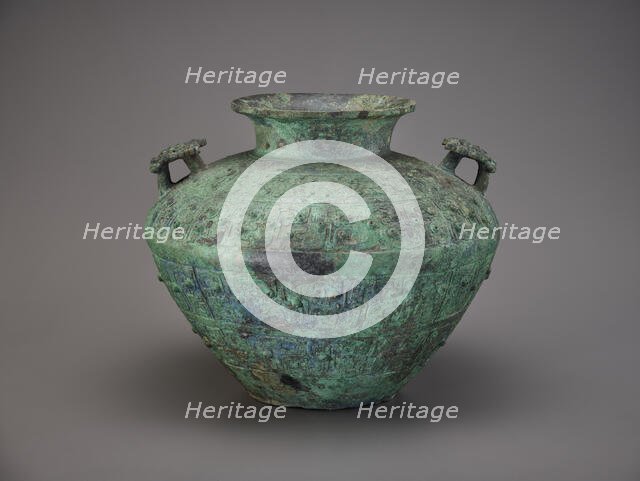 Ritual vessel (lei) with dragons, Eastern Zhou dynasty, ca. 8th century BCE. Creator: Unknown.